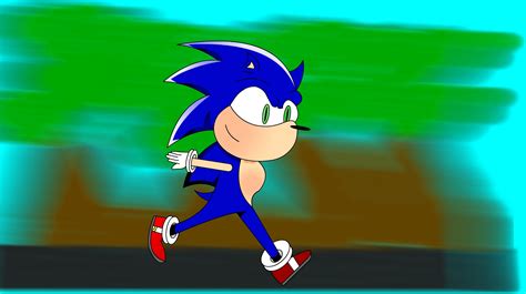 sonic running by rouge2t7 on DeviantArt