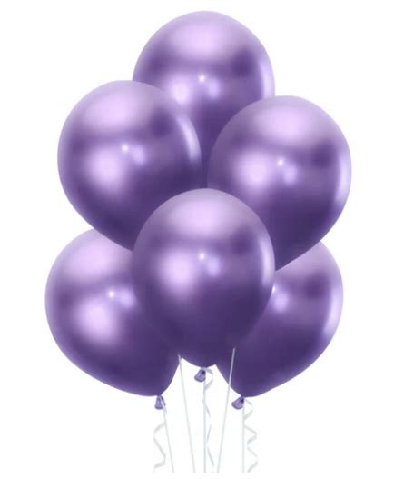 BALONY URODZINOWE FIOLETOWE CHROM Dekoracja 5szt 12407442979 Allegro Pl