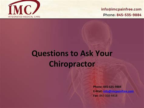 Ppt Questions To Ask Your Chiropractor Powerpoint Presentation Free