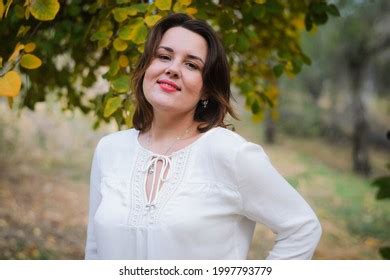 Sexy Fat Blonde Trendy White Sweater Stock Photo Shutterstock