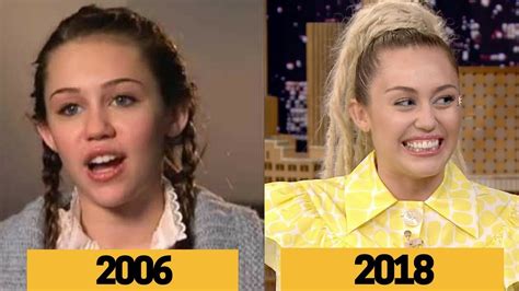 Miley Cyrus Interview Comparison Transformation And Evolution From Age