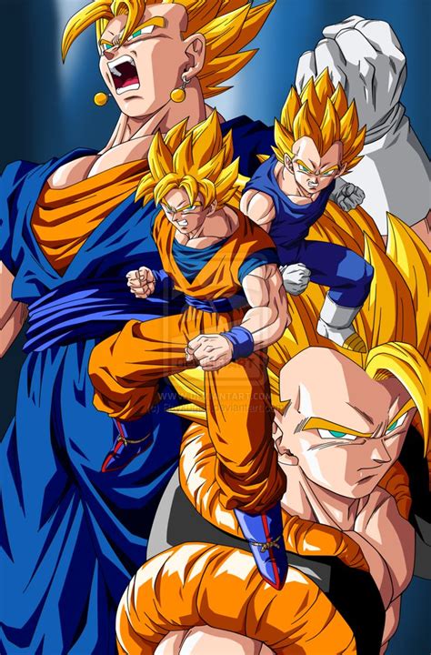 Commission Goku And Vegeta Fusions By Raykugen On Deviantart Dragon