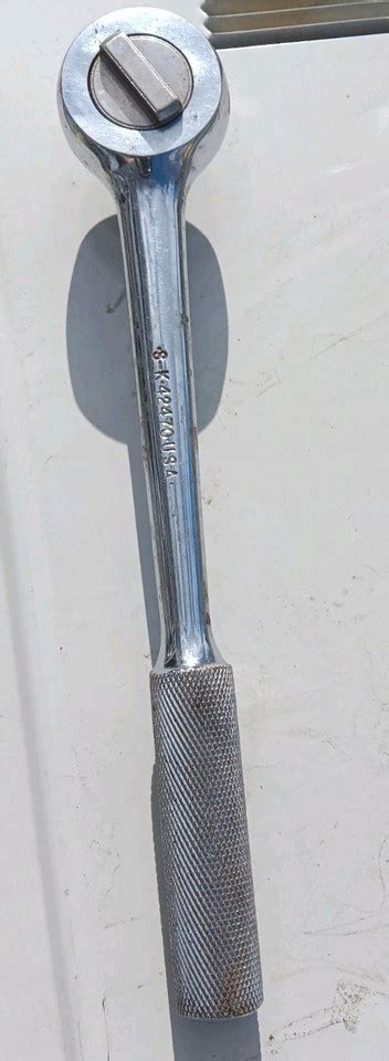 Vintage S K Tools 1 2 Drive Ratchet 42470 USA 10 Long Knurled Round