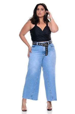 Cal A Wide Leg Plus Size Jeans Vk Moda Plus Size