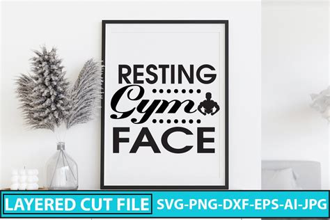 Resting Gym Face SVG Cut File Graphic By DesignMedia Creative Fabrica