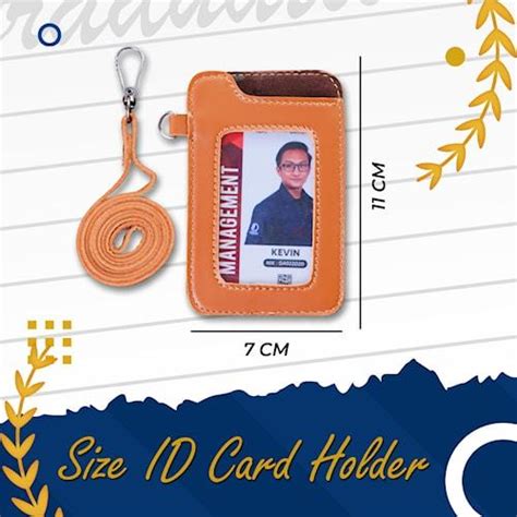 Tempat Id Cards Kalung Dompet Kulit Asli Gantungan Tali Id Cards Kartu