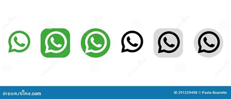 Icono Del Logotipo De Whatsapp Establecer Icono De Whatsapp Vector