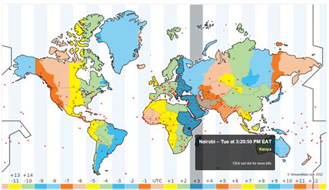 To Kenya We Go: Time Zone Map