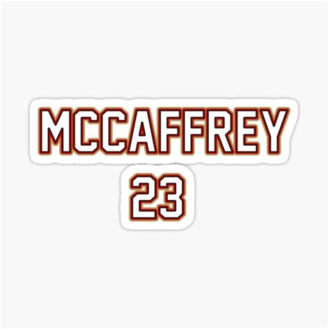 Christian McCaffrey San Franscisco 49ers Sticker For Sale By