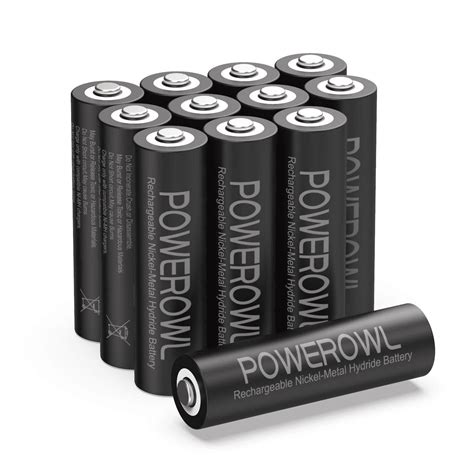 POWEROWL Solar Rechargeable AA Batteries 2800mAh Wide Temperature