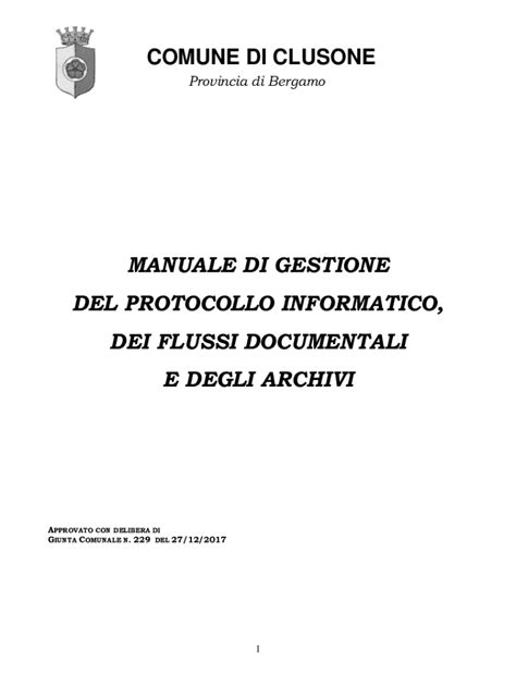 Compilabile Online Manuale Di Gestione Del Protocollo Informatico