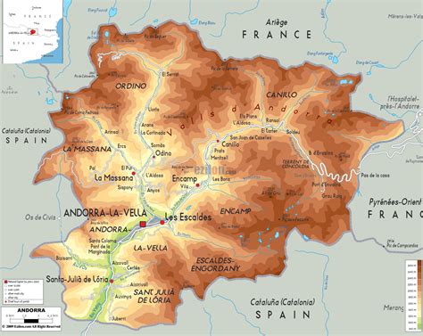 Andorra - Physical Map - andorra • mappery