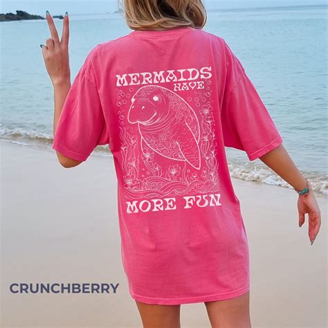 Manatee Shirt Mermaids Have More Fun Coconut Girl Shirt Save The Ocean