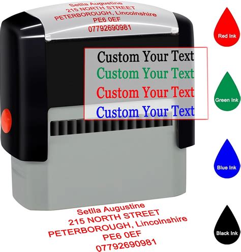 Custom Self Inking Stamp Up To 5 Lines Personalized Text Stamp For