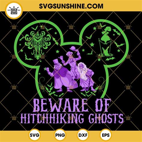 Mickey Ears Haunted Mansion Svg Beware Of Hitchhiking Ghosts Svg