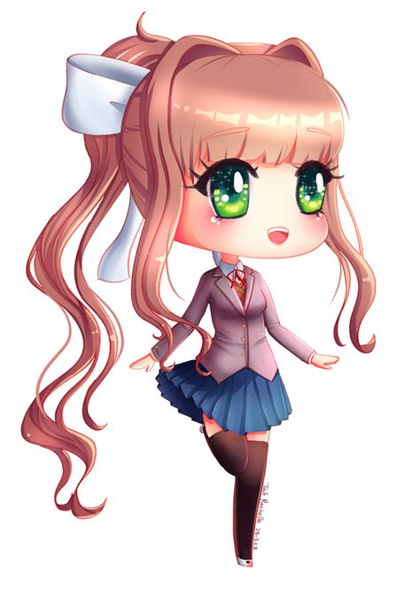 Monika Chibi by TaitRochelle on DeviantArt