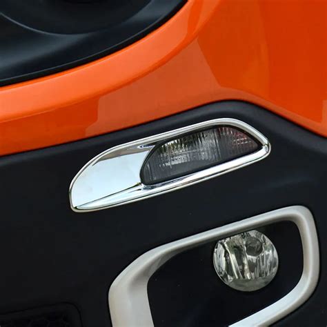 For Jeep Renegade 2015 2016 Abs Chrome Auto Front Signal Turn Lamp Turning Lights Cover Trim