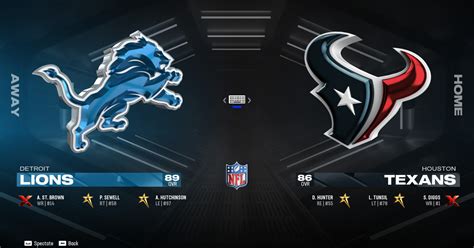 Watch Live Lions Vs Texans Preview Madden Simulation Pride Of