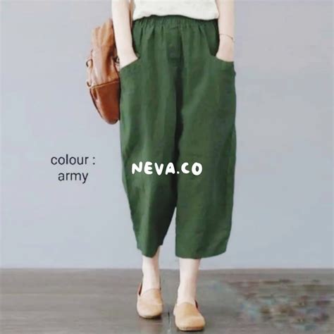 Jual Celana Kulot Katun Uniqllo Pants Size Jumbo Bahan Cotton Twill