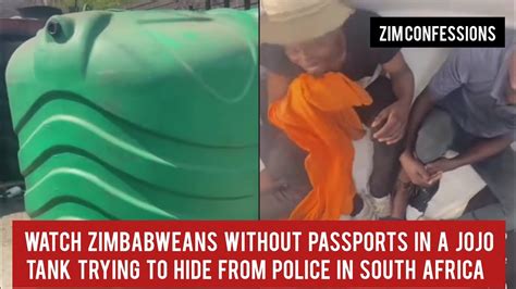 Watch Zimbabweans Without Passports In A JoJo Tank Trying To Hide From