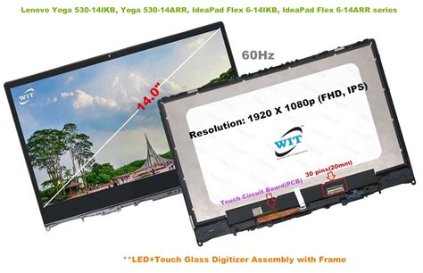 140 Inch Touch Screen Digitizer Frame Bezel With Led For Lenovo Yoga