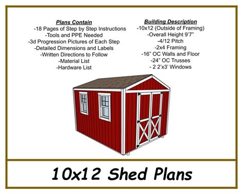 Storage Shed Plans 10x12 | TriCityShedPlans