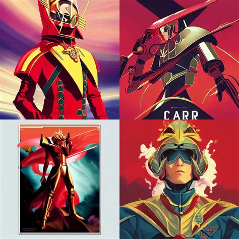 Char Aznable Album Art Dramatic By Sachin Teng Stable Diffusion