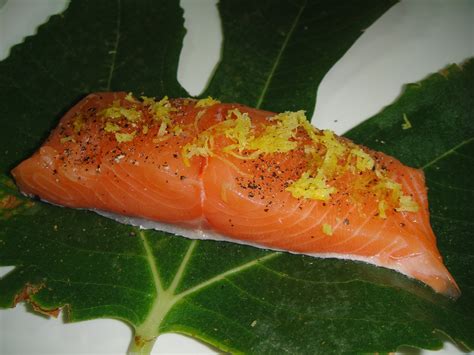 Maryam S Culinary Wonders 196 Salmon Fillet In Fig Tree Leaf