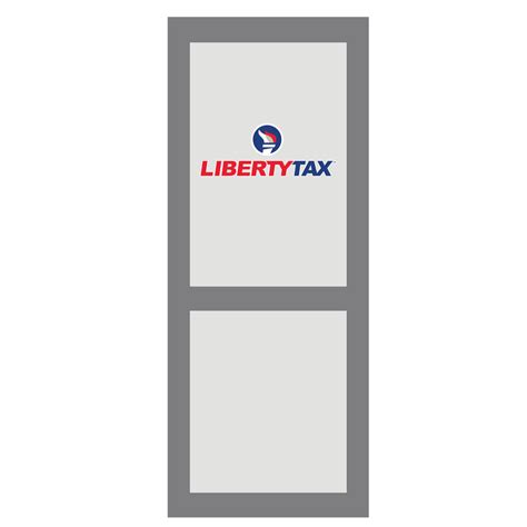 Liberty Tax Torch Logo Stacked Front Door Decal Exterior Installat