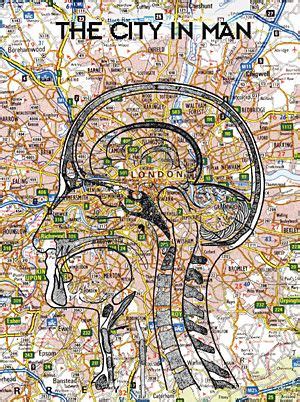 The City In Man Map With An Image Of A Helmet On It S Head