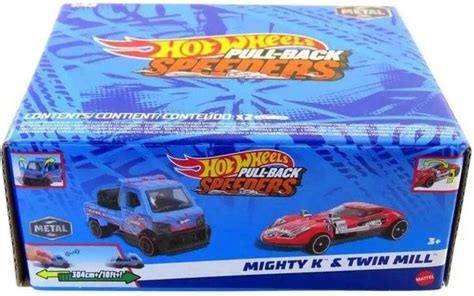 Mattel Hot Wheels Pull back Speeders Mighty K Twin Mill Μινιατουρες EPI