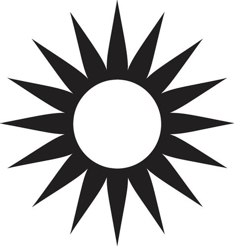 Vivid Verve Sun Icon Solar Seal Sun Emblem Design 36147256 Vector Art ...