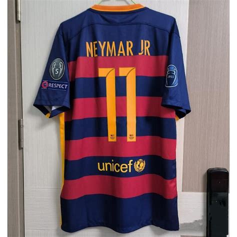 Camisa De Futebol RETRO Barcelona No Neymar 11 10 Messi Home Jersey