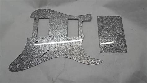 Platinum Silver Sparkle Glitter Hxh Hh Pickguard Trem Cover Reverb