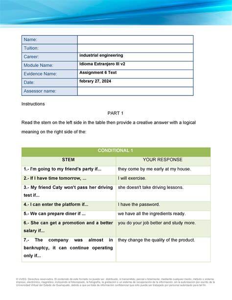 Assignment 6 Text Trabajos De Ingles Name Tuition Career