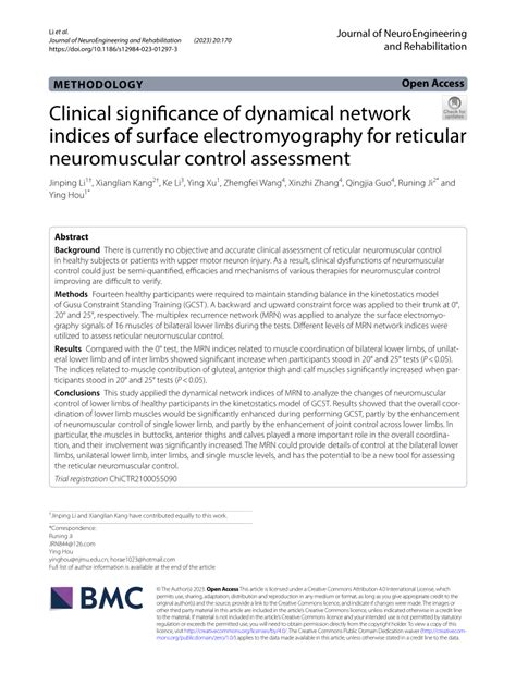 Pdf Clinical Significance Of Dynamical Network Indices Of Surface