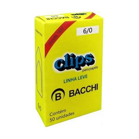 Clips Bacchi Galvanizado N Linha Leve C Unidades Papelaria Criativa