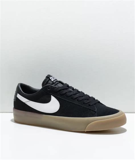 Nike SB Blazer Low GT Pro Black & Gum Skate Shoes