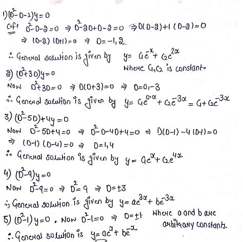 Solved Distinct Real Roots Of Auxiliary Equation Find The General