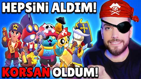 BÜTÜN KORSAN KOSTÜMLERİNİ ALDIM Brawl Stars YouTube