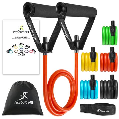 Prosource Fit Premium Heavy Duty Latex Resistance Band Set Lb To