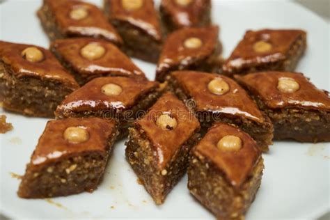 Traditional Azerbaijan Dessert Baklava Stock Image - Image of almond ...