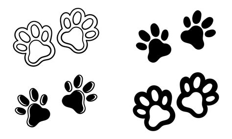 colección dibujada a mano de huellas de perros o gatos 14635885 Vector