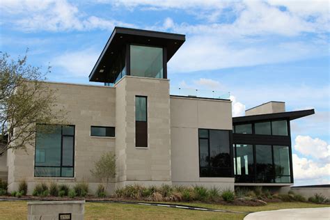 Limestone Wall Cladding Contemporary Exterior Austin By