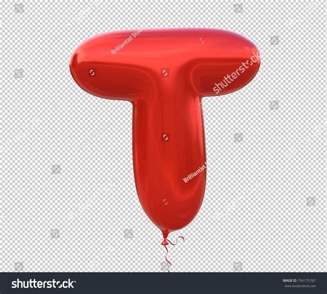 Red Balloon Font Letter T Made ภาพประกอบสตอก 754175767 Shutterstock