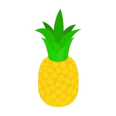 Icône de fruit tropical d ananas dans un style 3d isométrique isolé sur