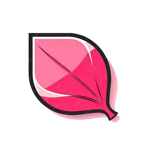 Premium Vector Abstract Leaf Icon Pink Color Logo Design Vector