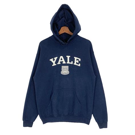 Vintage YALE University Hoodie Yale University Logo Hoodie Size Medium ...