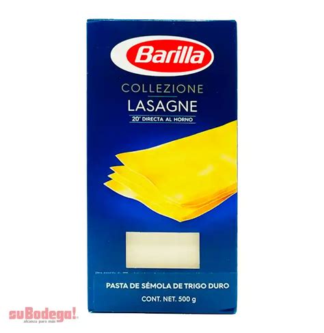 Pasta Barilla Lasagne 500 gr suBodega alcanza para más