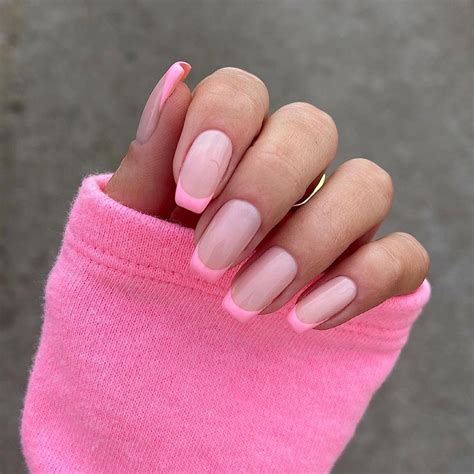 Fofosbeauty Pcs Press On False Nails Square Fake Nails Square French Pink Nude Walmart
